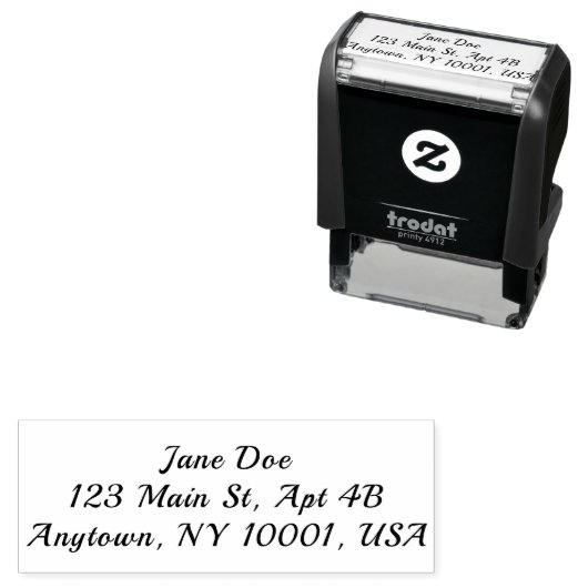 Personalized Address Self-Inking Stamp Custom Permastempel (Beispiel)