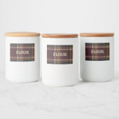 Personalized Adhesive Jar Label - Brown and Plum Lebensmitteletikett (Flaschen)