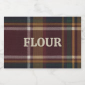 Personalized Adhesive Jar Label - Brown and Plum Lebensmitteletikett (Einzelnes Label)