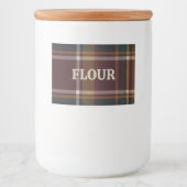 Personalized Adhesive Jar Label - Brown and Plum Lebensmitteletikett (Vorderseite)