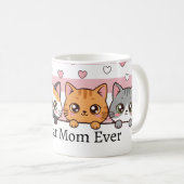 Personalized Adorable Cartoon Cat Coffee Cup Kaffeetasse (VorderseiteRechts)