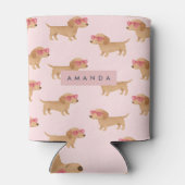 Personalized Adorable Dachshund Dog Dosenkühler (Rückseite)