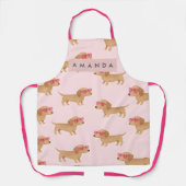 Personalized Adorable Dachshund Dog Schürze (Vorderseite)
