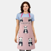 Personalized Adorable Panda Pattern Schürze (Getragen)