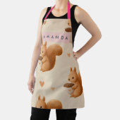 Personalized Adorable Squirrel and Acorn Pattern Schürze (InSitu)