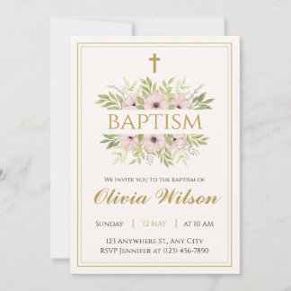 Personalized Adult Baptism Invitation Einladung