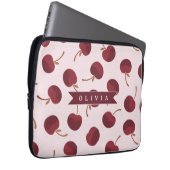 Personalized Aesthetic Cherry Pattern Name Gift Laptopschutzhülle (Vorne Rechts)