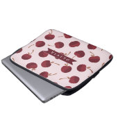 Personalized Aesthetic Cherry Pattern Name Gift Laptopschutzhülle (Vorne Knopf)
