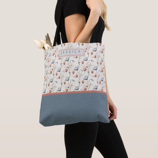 Personalized Aesthetic Patriotic Wildflowers Tasche (Von Nahem)