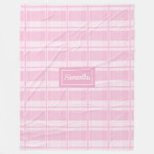 Personalized Aesthetic Throw Pink Tartan Comfort Fleecedecke (Vorderseite)