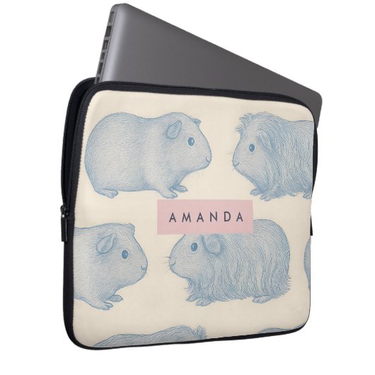 Personalized Aesthetically Guinea Pigs Pattern Laptopschutzhülle (Vorne Rechts)