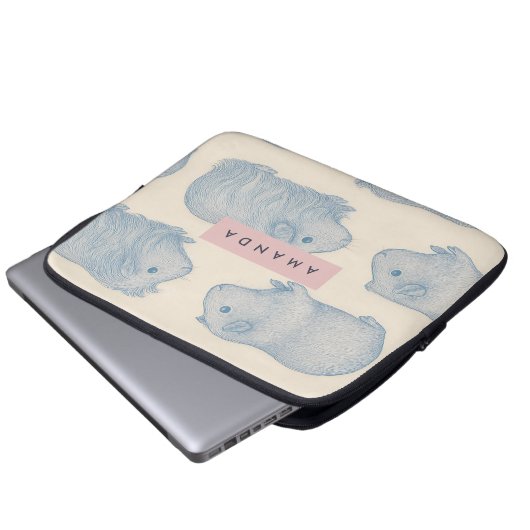 Personalized Aesthetically Guinea Pigs Pattern Laptopschutzhülle (Vorne Knopf)