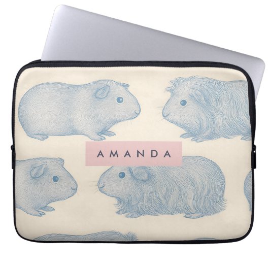 Personalized Aesthetically Guinea Pigs Pattern Laptopschutzhülle (Vorderseite)