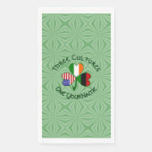Personalized African Diaspora Ireland USA Shamrock Serviette (Vorderseite)