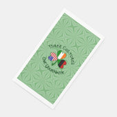 Personalized African Diaspora Ireland USA Shamrock Serviette (Ecke)