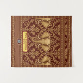 Personalized African: Elephant Mara Glory | Luxury Wandteppich (Vorderseite (Horizontal))