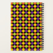 Personalized Afro Retro Polka Dot Notizblock (Rückseite)