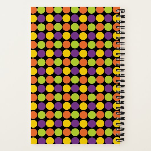 Personalized Afro Retro Polka Dot Notizblock (Rückseite)