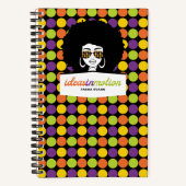 Personalized Afro Retro Polka Dot Notizblock (Vorderseite)