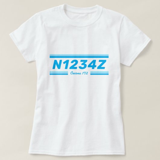 Personalized Aircraft Number  T-Shirt (Design vorne)