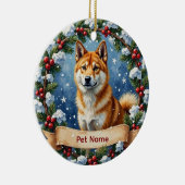 Personalized Akita Christmas Keramik Ornament (Rechts)