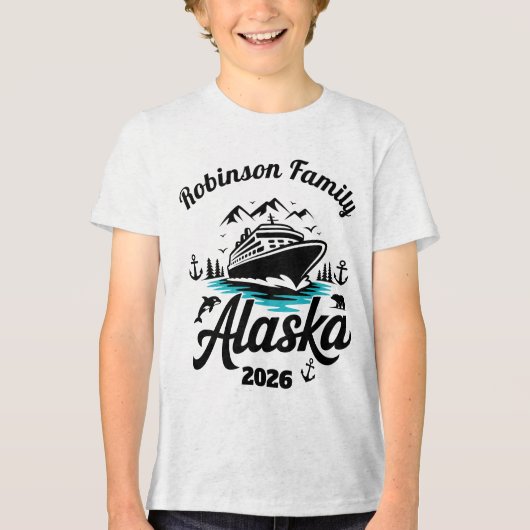 Personalized Alaska Cruise Tri-Blend Shirt (Vorderseite)