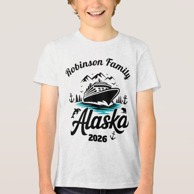 Personalized Alaska Cruise Tri-Blend Shirt (Vorderseite)