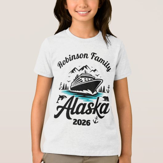 Personalized Alaska Cruise Tri-Blend Shirt (Vorderseite)