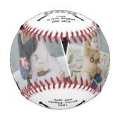 Personalized “All Star Dad” Black White Baseball (Vorderseite)