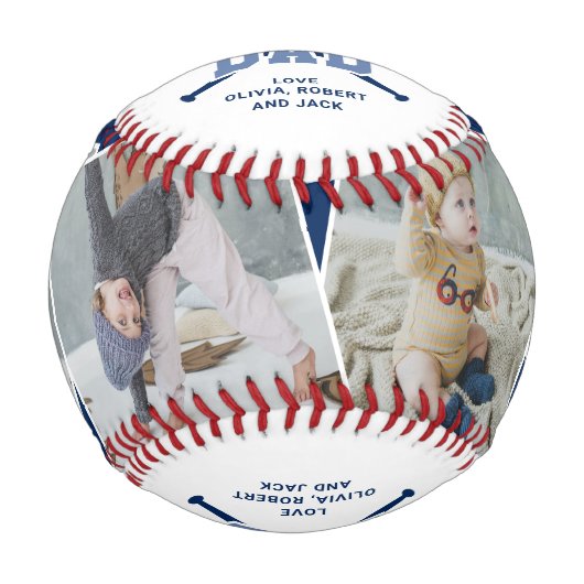 Personalized “All Star Dad” Blue Baseball (Vorderseite)