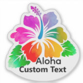 Personalized Aloha Hibiscus TropicalFlower Sticker (Vorderseite)
