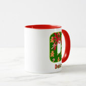 Personalized Alphabet 'D' Christmas  Tasse (VorderseiteRechts)