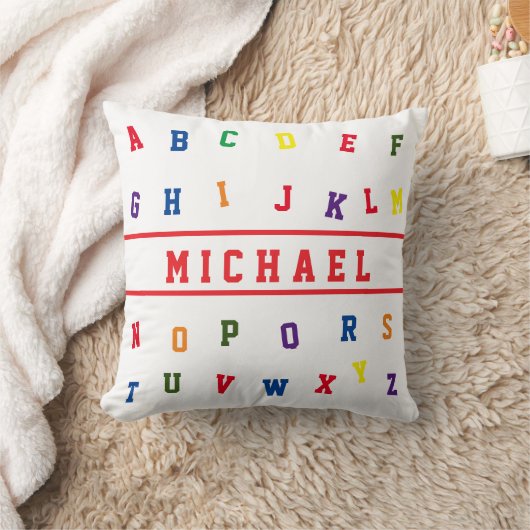 Personalized Alphabet  Throw Pillow Kissen (Decke)