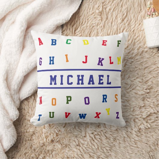 Personalized Alphabet  Throw Pillow Kissen (Decke)