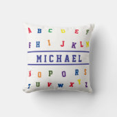 Personalized Alphabet  Throw Pillow Kissen (Vorderseite)