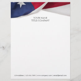 Personalized American Flag Company Name Business Briefbogen