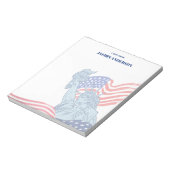 Personalized American Flag Patriotic USA  Notizblock (Rotiert)