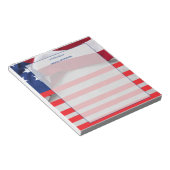 Personalized American Flag Patriotic USA  Notizblock (angewinkelt)