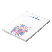 Personalized American Flag Patriotic USA  Notizblock (Rotiert)