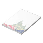Personalized American Flag Patriotic USA  Notizblock (Rotiert)