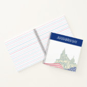 Personalized American Flag Patriotic USA  Notizblock (Innenseite)