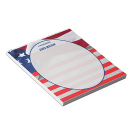 Personalized American Flag Patriotic USA Notizblock