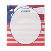Personalized American Flag Patriotic USA  Notizblock (Vorderseite)
