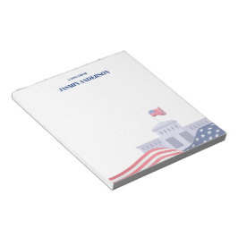 Personalized American Flag Patriotic USA Notizblock