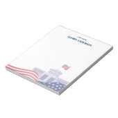 Personalized American Flag Patriotic USA  Notizblock (Rotiert)