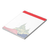 Personalized American Flag Patriotic USA  Notizblock (Rotiert)