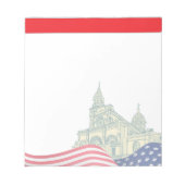 Personalized American Flag Patriotic USA  Notizblock (Vorderseite)