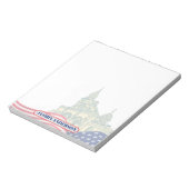 Personalized American Flag Patriotic USA  Notizblock (Rotiert)
