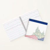 Personalized American Flag Patriotic USA  Notizblock (Innenseite)