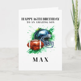 Personalized American Football Birthday Card Dankeskarte